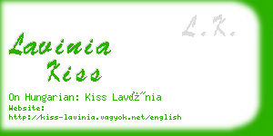 lavinia kiss business card